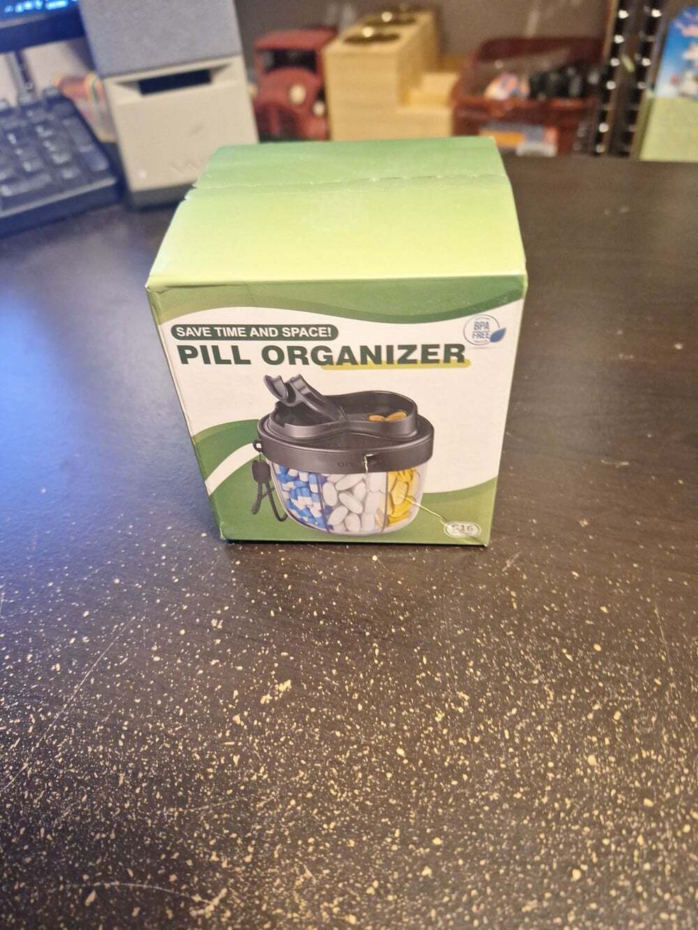 Modern Multi-Compartment Pill Organizer with Lid